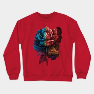 A rose in the colors of the Canadian flag canada Crewneck Sweatshirt